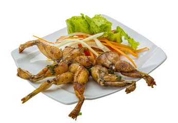 Grilled frog legs
