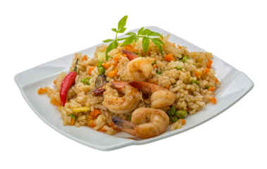 Fried rice with shrimps
