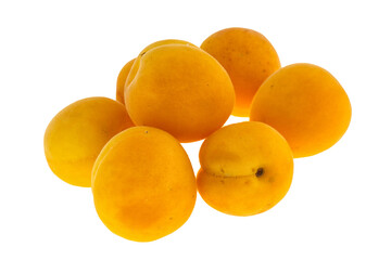 Ripe tasty sweet apricots heap