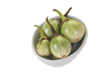 Asian green eggplant - ready for cooking