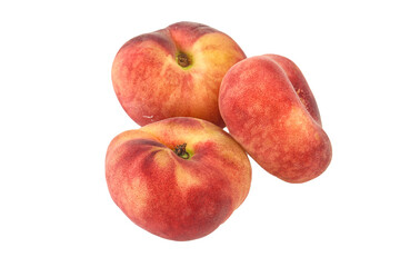 Sweet ripe tasty flat peach