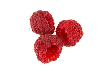 Red bright ripe sweet raspberry