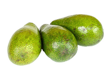 Ripe green avocado. Isolated