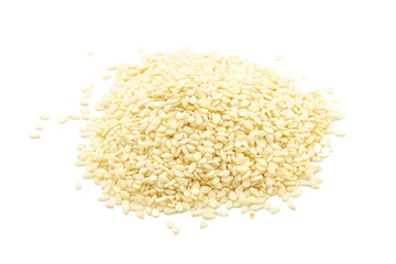 A close up on a pile of dried Sesame Seed isolated