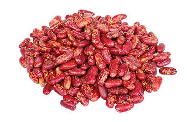 dried beans on white background