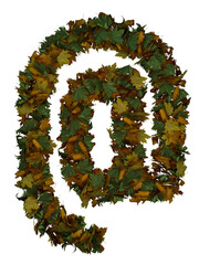 Text Made Out Of Autumn Leafe Typeface AT