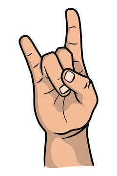 Rock on gesture symbol vector illustration