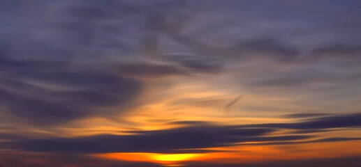 Obraz na płótnie Canvas sunset view on the western horizon