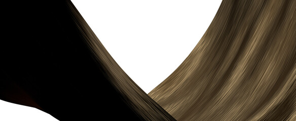 3d render of dark and gold cloth. iridescent holographic foil. abstract art fashion background.