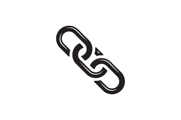 Chain link icon. Connection sign vector illustration. Linked interface design.