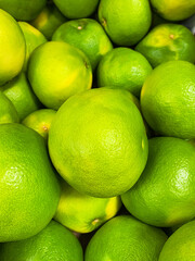 Fresh ripe fruits limes