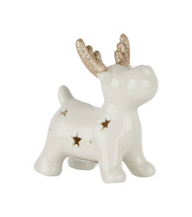 Glass reindeer Christmas decorations cut out transparent background