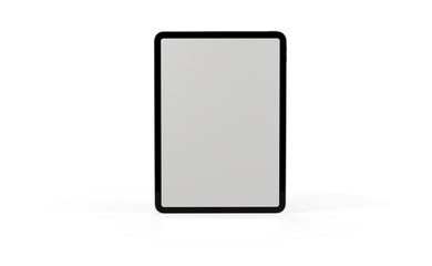 tablet pc - Modern black tablet computer isolated on white background.