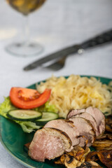 pork fillet with mushroom sauce