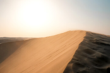 Qatar desert at sunset time