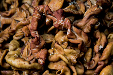 Thai street fod pig ears in Bangkok, Thailand