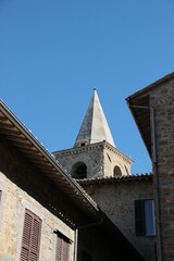 Fototapeta na wymiar Italy, Umbria: Foreshortening of Bettona.