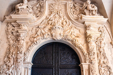 Medieval architecture in the Co-Cathedral of San Nicolas de Bari, Alicante, Spain