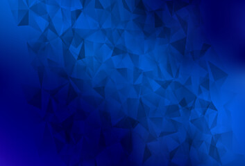 Obraz premium Light BLUE vector gradient triangles texture.