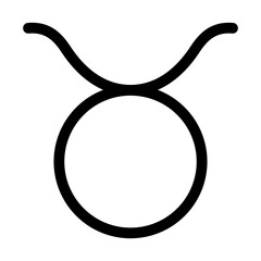 Taurus zodiac sign.  Astrological calendar. Zodiacal black horoscope