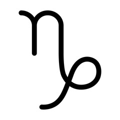 Capricorn zodiac sign.  Astrological calendar. Zodiacal black horoscope