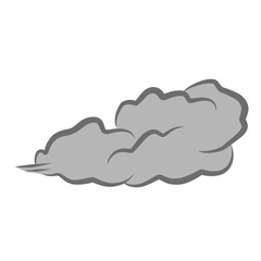 Smoke effect car, smoke line, cloud vector