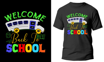 Back to school t-shirt design template