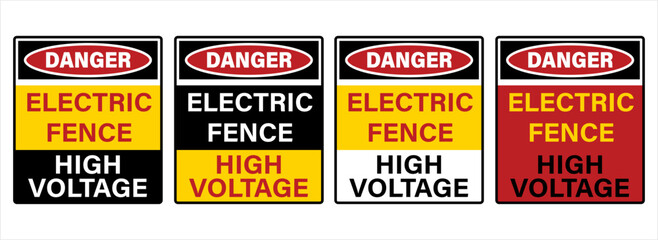 Danger Electric Fence Sign M_2209003