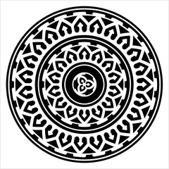 Polynesian Style Circular Shape Tattoo M_2209001