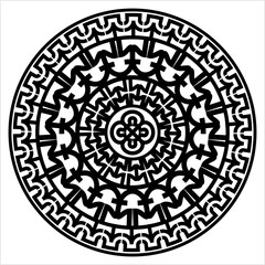 Polynesian Style Circular Shape Tattoo M_2209014