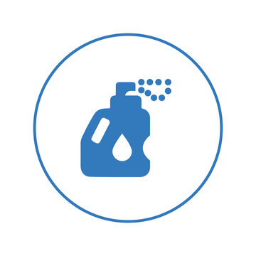 Achromatic bleach decolorize detergent icon | Circle version icon |