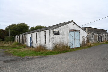 Fototapeta na wymiar Tholthorpe Aerodrome operated by RAF Bomber Command during the Second World War. disused military buildings part of the airfield technical site