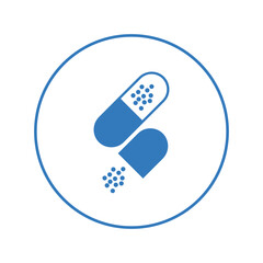 Antibiotics medicines pills supplements icon | Circle version icon |