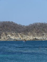 Beautiful mountainous rocky beach