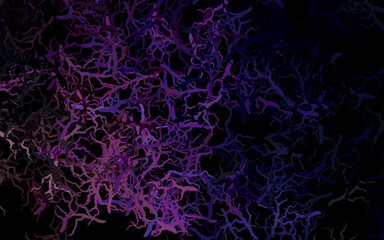 Dark Purple, Pink vector natural backdrop with leaves, branches.