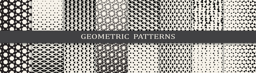 Seamless geometric halftone pattern set