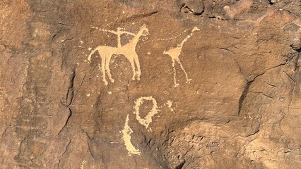 Rock carvings of ancient civilizations