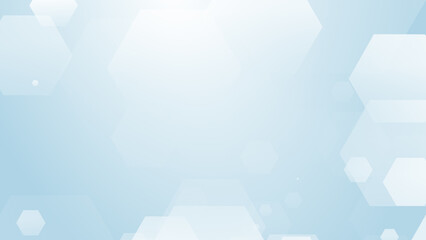 Abstract hexagon geometric white blue pattern medical background.