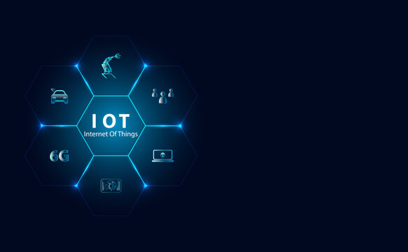 Abstract, IoT, Internet of Things, concepts, electronic devices Connect or send information to each other via the Internet Smart Device,Smart Network and Intelligent Transportation.