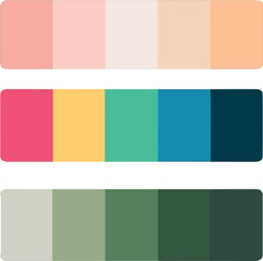 set of colorful background, Color trend 2020 palette for spring, summer 2020 in HEX, CMYK, RGB values. Set year color trend for fashion, home, interior design, a vecto illustration. Color swatch trend