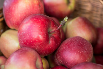 Fototapeta na wymiar red apples in a bowl