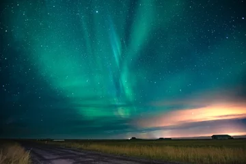 Printed kitchen splashbacks Northern Lights In Iceland (Aurora Borealis)
