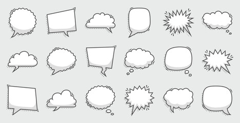 Set of speech bubbles