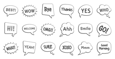 Set of speech bubbles