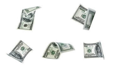 Dollar sign. American money. Cash background, us bill. Money falling.