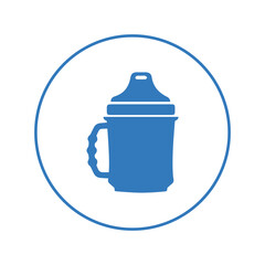 Baby cup drinking beaker icon | Circle version icon |