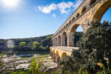 Door stickers Pont du Gard Roman aqueduct Pont du Gard and natural park in Languedoc, France