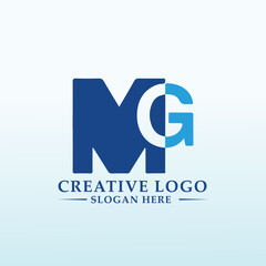 Obraz premium Intelligent Trading Accounting and Financial logo letter MG