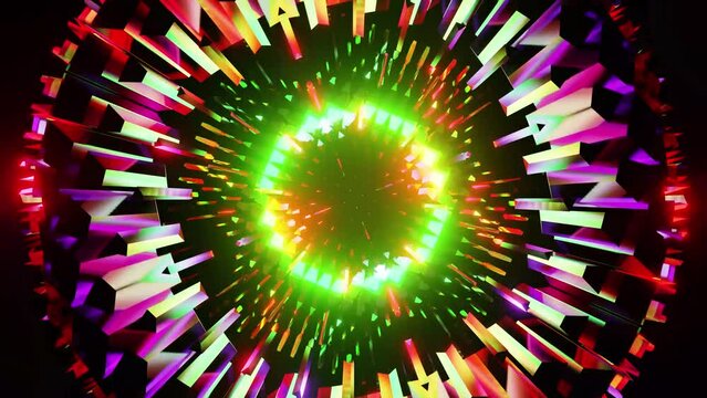 Carnaval kaleidoscope VJ loop equalizer background