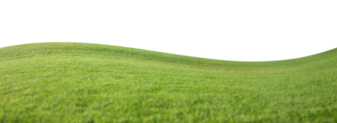 Transparent PNG of Curved Grass Field Horizon.